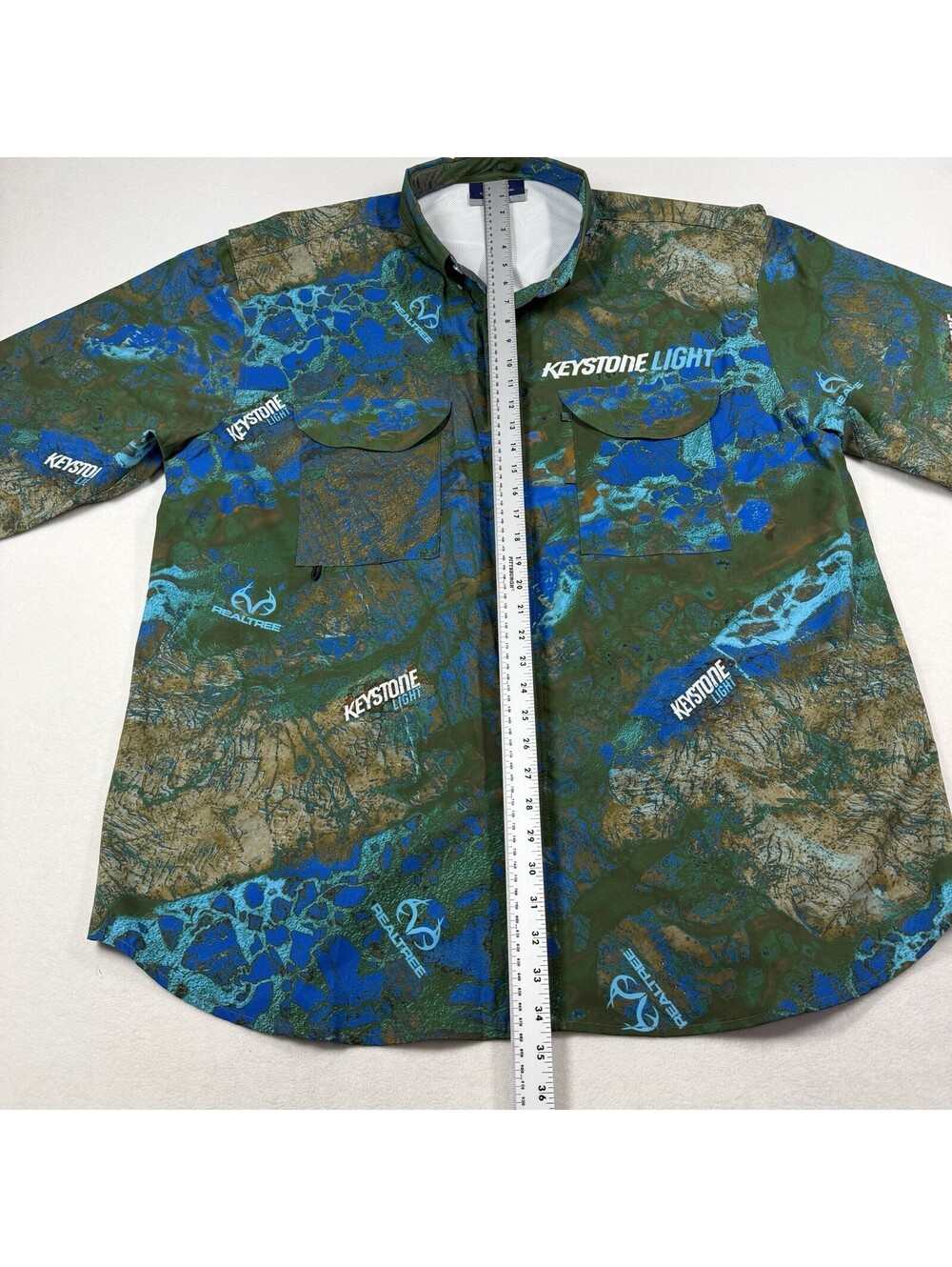 G&G Outfitters Realtree Green Keystone Light Vented Button Up Shirt Men's 2XL - Picture 10 of 11